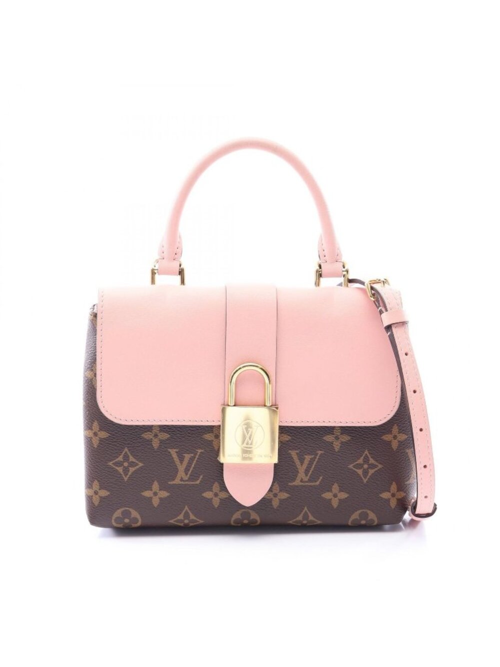 Louis Vuitton Handbag Locky BB 2-Way Rose Poudre Leather